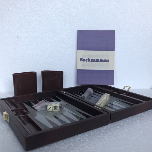 Vintage Cardinal Magnetic Backgammon Travel Set Complete 9x13.5 Inch Open