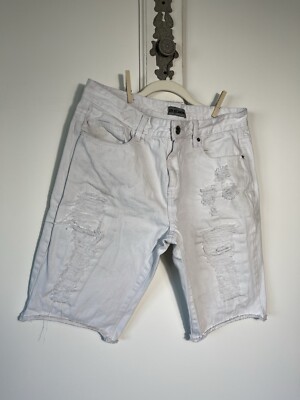 【U LAN】Dyeing Washed Banding Bermuda Denim Pants U LAN】Dyeing Washed Banding Bermuda Denim Pants 13oz Denim