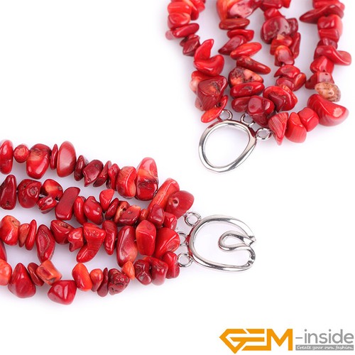 Handmade Multi-Strands Chips Cluster Statement Beaded Long Necklace 17-20 Inches - Picture 87 of 87