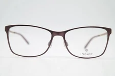 Glasses INFACE IF 1307 Titanium Bronze Gold Oval Eyeglass Frame New