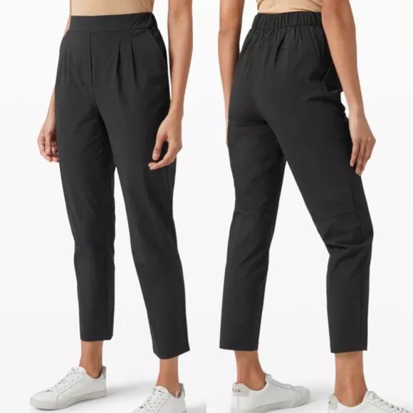 NWT Lululemon Your True Trouser HR Dress Pant 6 High Rise BLACK $148 NWT  7/8