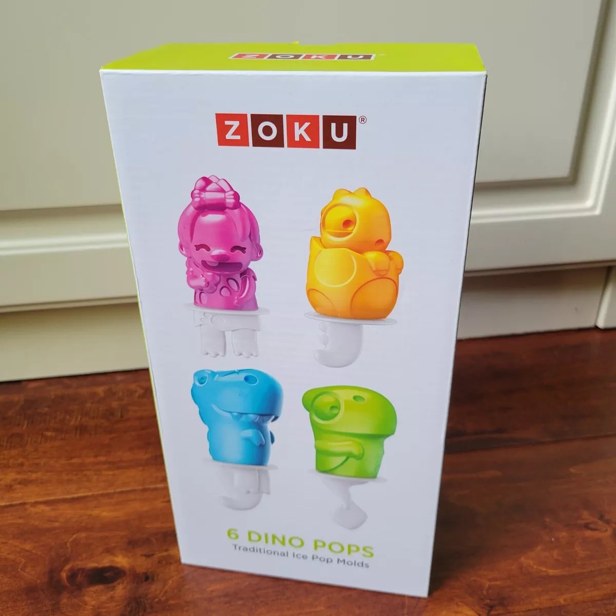 Zoku Dino Pop Molds 6 Different Easyrelease Silicone Popsicle Molds New