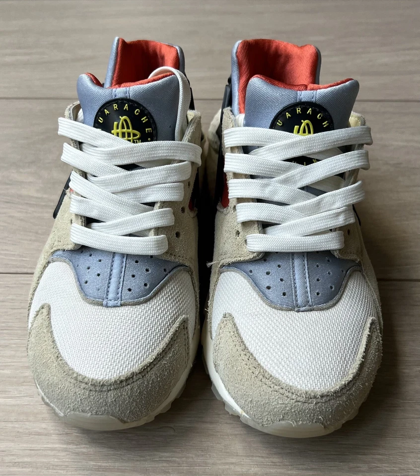 Niños Nike Huarache Run Yin Yang Azul Gris Rojo Negro DV2196-700 Talla 4Y 2021 Foto 3 de 4