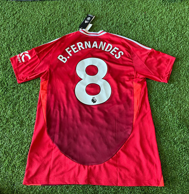 adidas Manchester United Men's Home Jersey 24/25 Legend B.Fernandes #8 - Red