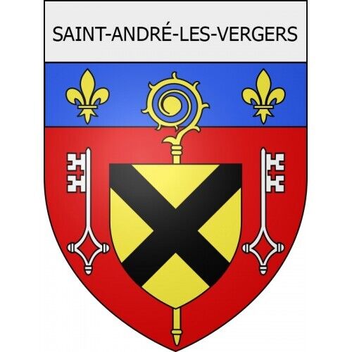 Saint-André-les-Vergers 10  ville Stickers blason autocollant adhésif - Photo 1/5