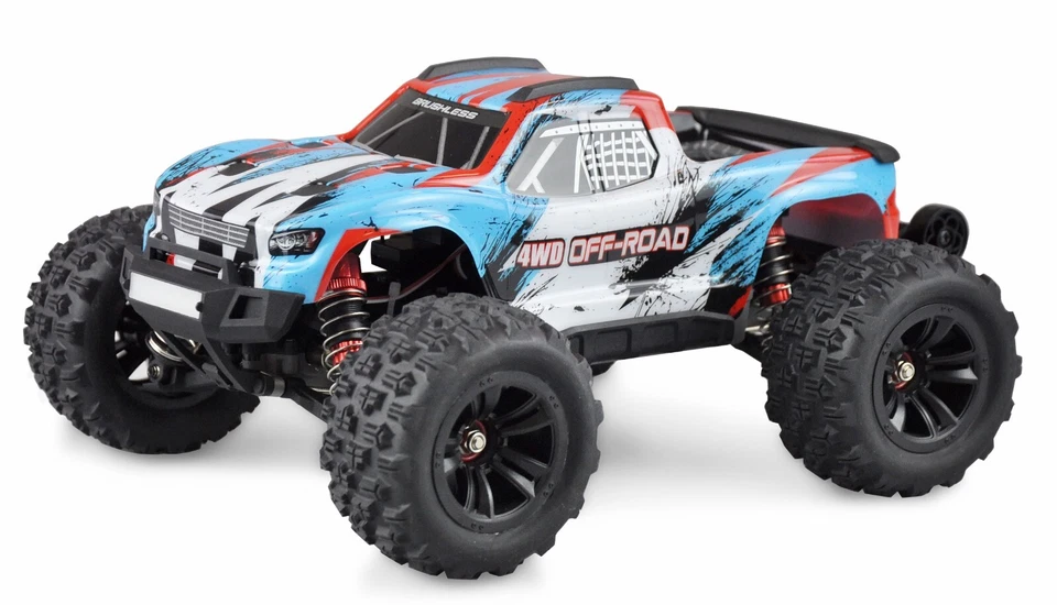 Hyper Go Monster Truck Brushless 45km/h Lipo2S 1050mha RTR 4WD 1/16 Rc Amewi MJX - Immagine 3 di 4