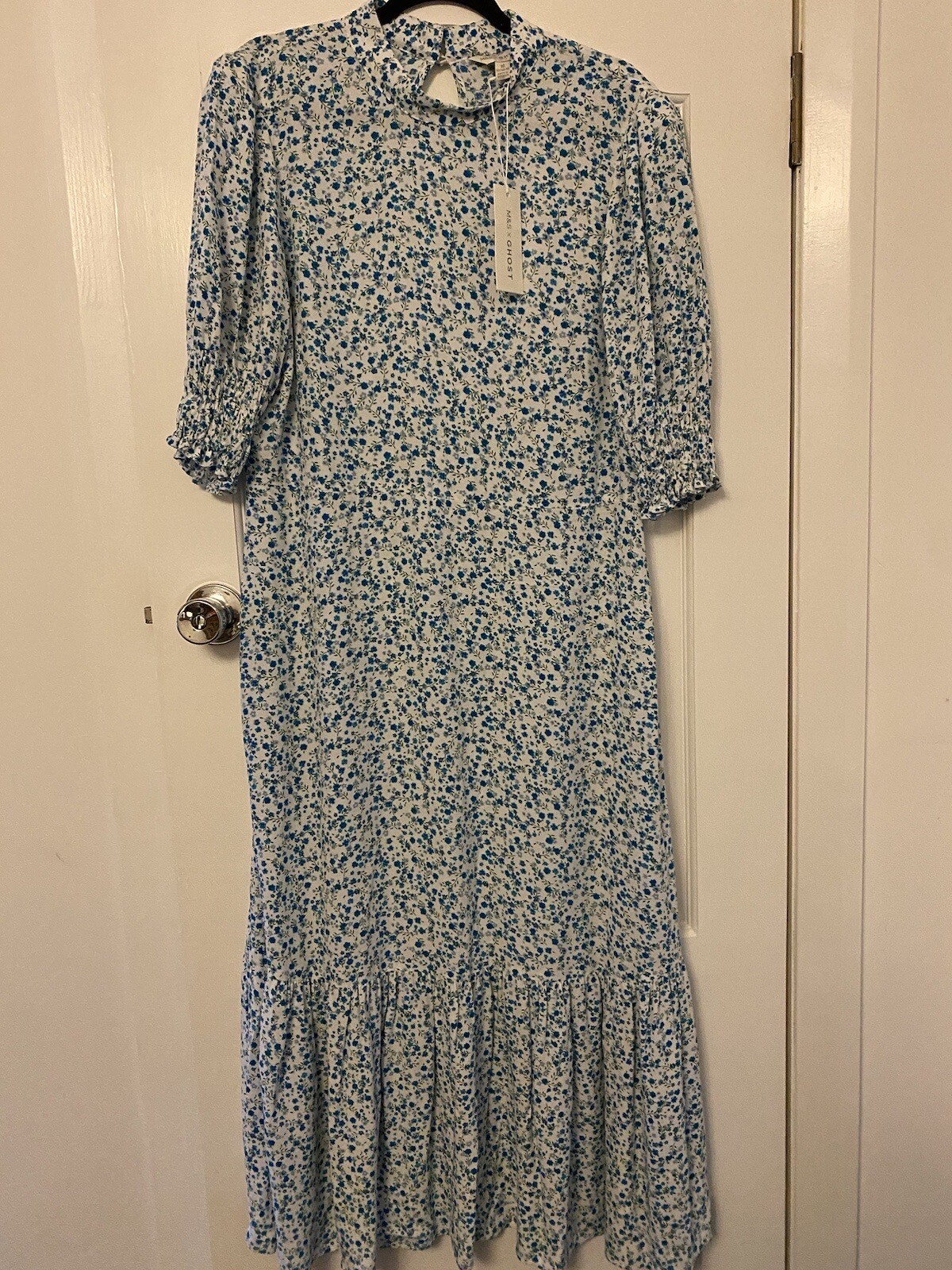 BNWT M&S X GHOST ASO Holly Willoughby Ditsy Floral Midi Tea Dress Size