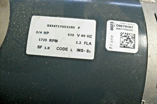 Marathon 56T17G5319D P 3/4 hp, 3 ph, Hazardous Location Motor - Picture 3 of 7