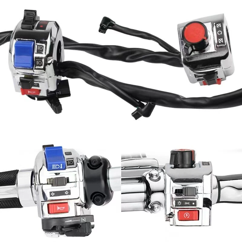 1 Pair 7/8 " Switch Control Assembly Handlebar Headlight on/off Turn Signal Lamp - Изображение 3 из 4