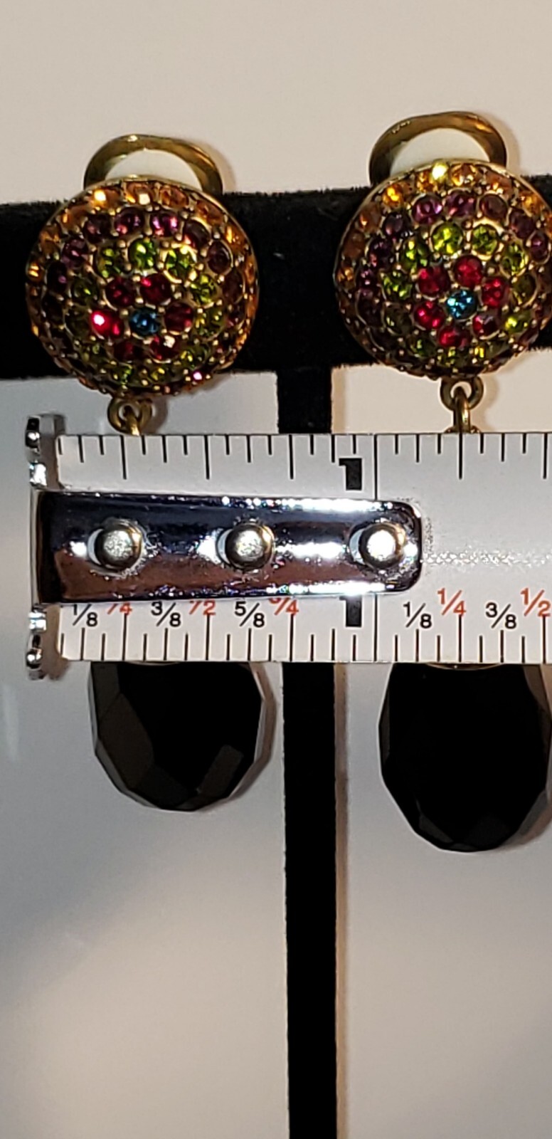 Heidi Daus Interchangeable DANGLING Earrings Clip… - image 7