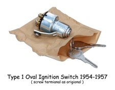 Vw Type 1 Bug 1954-1957 Ignition Switch Restoration Quality Oval Window