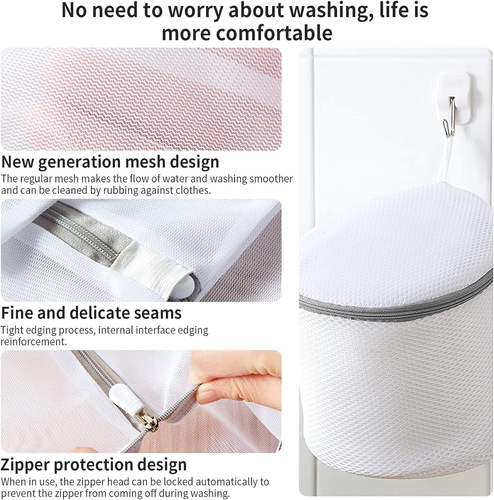 Mesh Bra Bags for Laundry(9 Pack) by , White Lingerie Bags for Washing Delicates - 第 3/12 張圖片