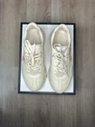 Taille 10,5 US   Baskets Gucci Rython imprimé disque beige rouge