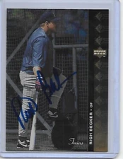 Baseball Card IP auto RICH BECKER Minnesota Twins Upper Deck SP 1994