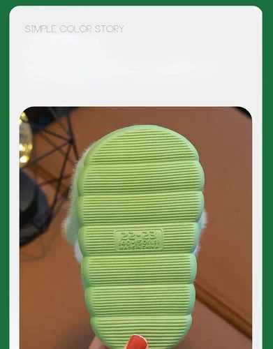 Baby warme Baumwollschuhe neu Jungen Mädchen Cartoon rutschfeste weiche Sohle Plüsch Hausschuhe - Bild 17 von 25