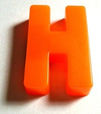 1970s Fisher Price Play Family School Days Play Desk Magnetic Letter Orange H