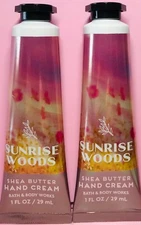 *NEW* SUNRISE WOODS ~ 2PK ~ TRAVEL HAND CREAM ~ Bath & Body Works ~ SHIPS FREE!