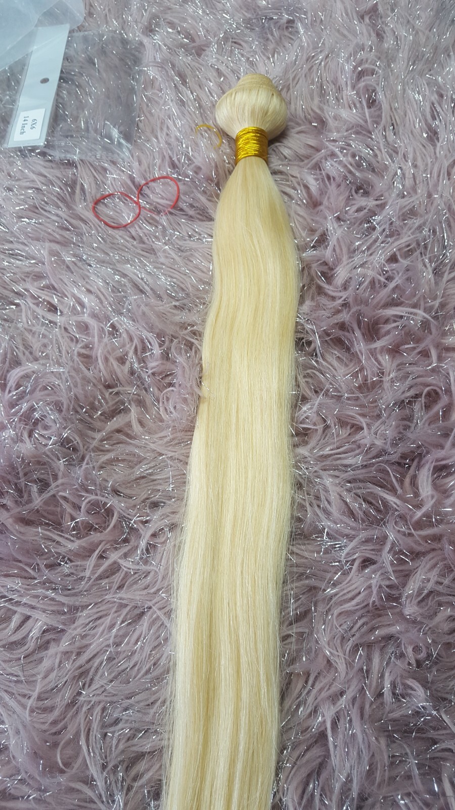 12A 32INH 1BUNDLE 100g 100% BRAZILIAN HUMAN HAIR PURE BLONDE 613# SILKY STRAIGHT