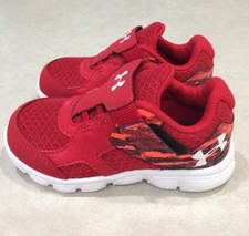 UNDER ARMOUR "Thrill RN AC" Toddler Red/Multi Sneakers Size 5K
