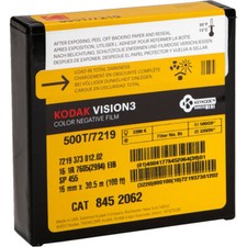 Kodak VISION3 500T Color Negative Film 7219 16mm, 100' Roll, Single Perf 