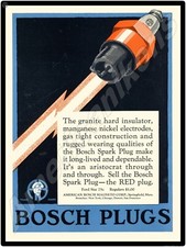 1917 American Bosch Spark Plugs New Metal Sign: Springfield, Massachusetts
