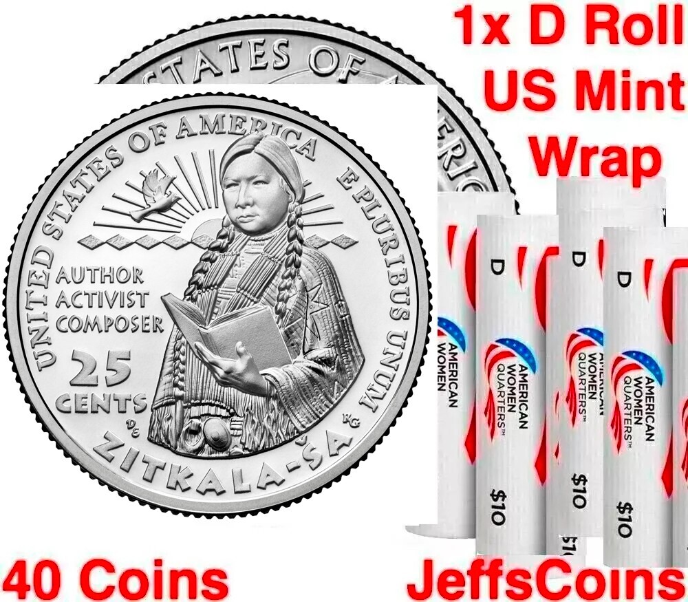 2024 D US Mint Roll Zitkala-Sa American Women Quarters 40 Coins | eBay