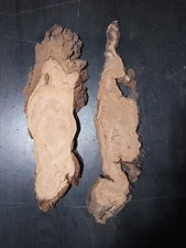 S-1857_  2 Thin Black Cherry Burl Slab 12" x3-4" x 3/8"