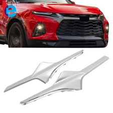 Front Upper Grille Molding Chrome Trim For 2019 2020 2021 Chevy Blazer 2Pcs