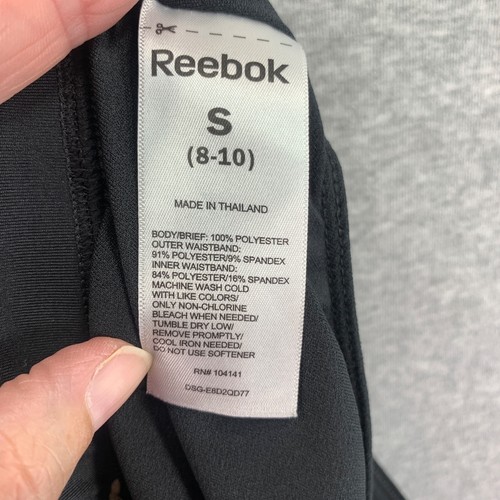 Reebok Girls Youth Shorts Small 8/10 Purple Lined Athletic Pull On Elastic Waist - Picture 9 of 11