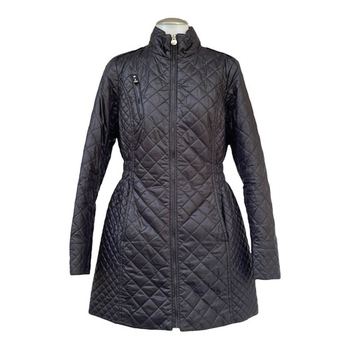 ROZ & ALI Womens S Quilted Puffer Jacket Mid Length Coat Lightweight Full Zip - Bild 2 von 24