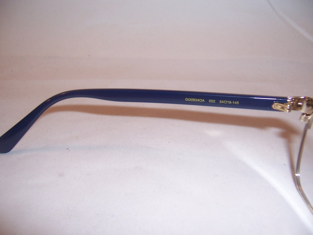 メガネ Gucci Blue Triple Stripe Asian Fit Glasses GG0934OA 002 Gucci Web GG0934OA Eyeglasses