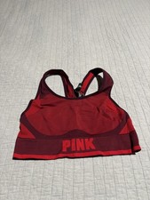 PINK VS Victoria Secret Red Sports Activewear Gym Bra Women s Medium Gently Used