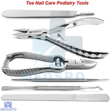 Toenail For Thick & Ingrown Nails File Podiatrist Lifter & Ring Barrel Clippers