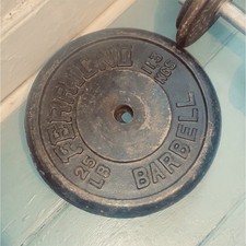 Vintage HULK  Lou Ferrigno Cast Iron Rust-Resistant Black Weight Plates set!