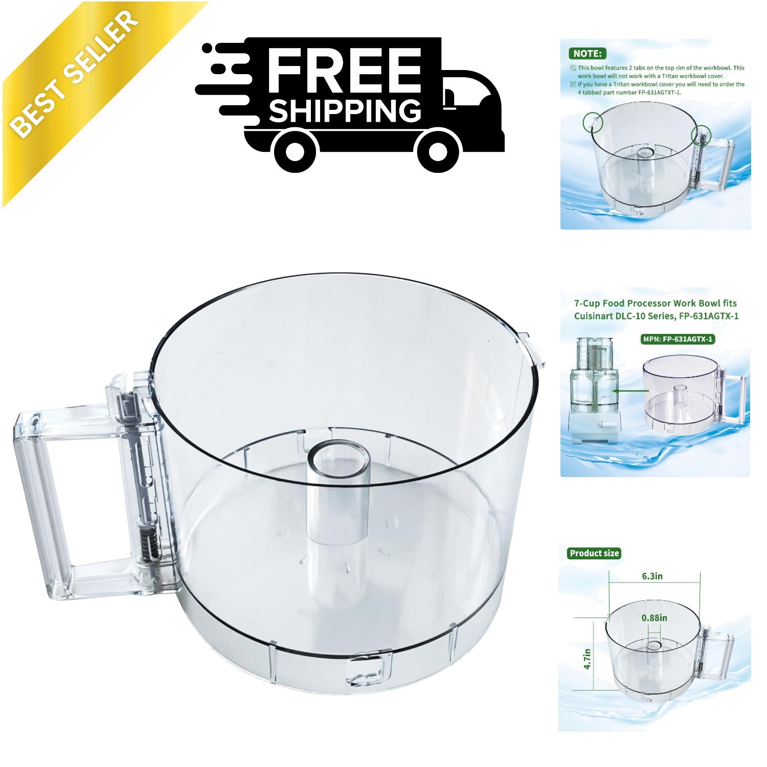 7 Cup Food Processor Replacement Parts Kit for Cuisinart DLC