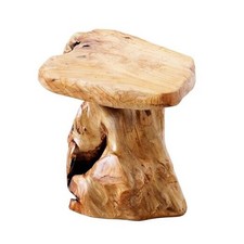 13.8" Cedar Stump Stool,Natural Wooden Side Table,Plant Stool,Live Edge Coffee