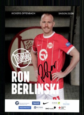 Ron Berlinski Autogrammkarte Kickers Offenbach 2025-26 Original Signiert