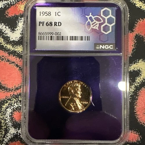 1958 Proof Lincoln Wheat Cent Penny 1C NGC PF68 RD | GEM++ Brilliant PR68 BU RED