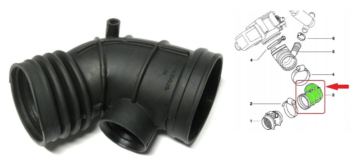 Durite admission air BMW E38 728i manchon de rechange 13541435625