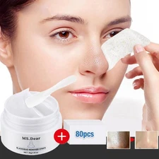 80PCS Blackhead Removal Nose Pore Mask Cleansing Strips Peel Off Spots Removal