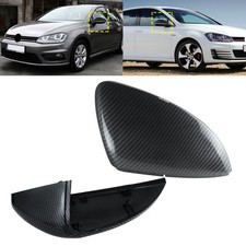 L+R Carbonfaser-Stil Außenspiegelkappen Abdeckungen Für VW Golf VII 5G1 2013-17