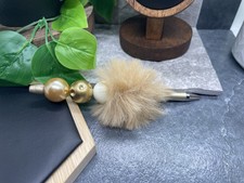 Handmade Bubblegum Bead Black Ink Pen Fluffy Office Mom Easter Gift B5509