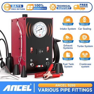 ANCEL S200 Smoke Machine Automotive with Pressure Gauge For Cars Motorcycles
