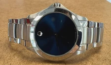 Movado Stainless Steel Men's Blue Museum Dial Dress Watch 84 G2 1855 [105WES]