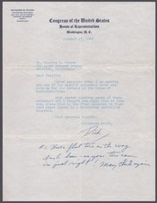 RICHARD M. NIXON - TYPED LETTER SIGNED 01/17/1947