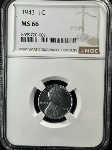 1943 1C  Lincoln Wheat One Cent NGC MS66   8699720-007