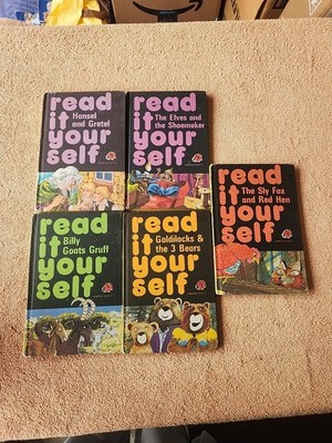 Vintage Ladybird Read It Yourself Lot x 5 Fairy Tales Reading Level 2