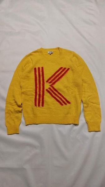 Women Kenzo Sweater Yellow Mohair 36