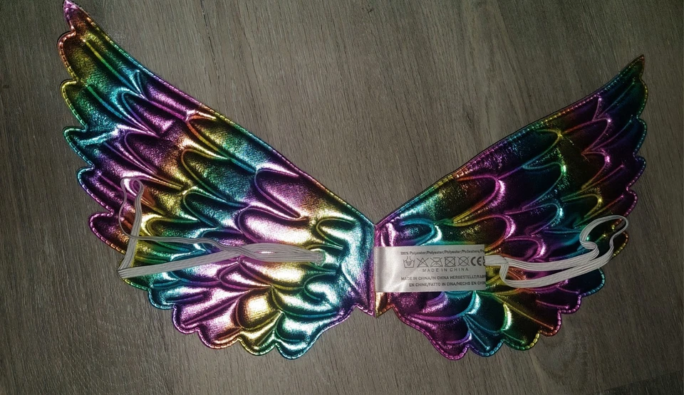 criança RAINBOW COLOR WINGS HALLOWEEN ADORÁVEL  - Imagem 2 de 3