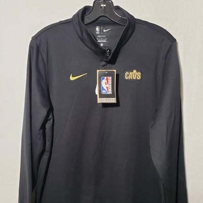 Cleveland Cavaliers 1/2 Zip Shirt Mens Medium Black Long Sleeve NBA Basketball